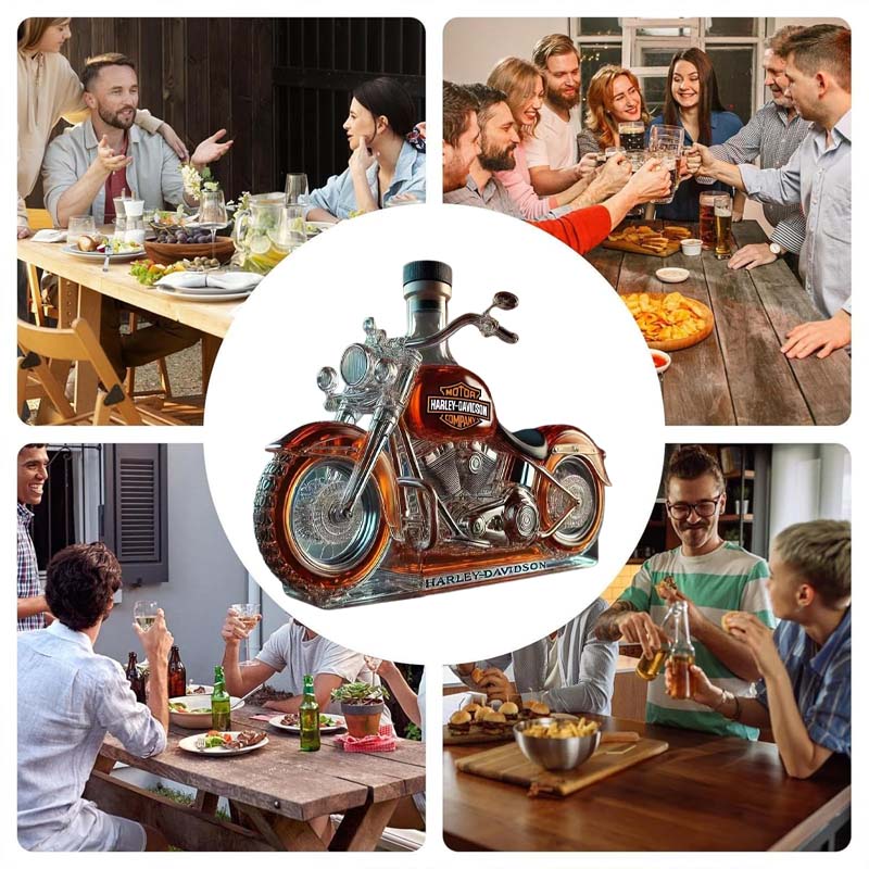 Innovative Motorcycle Glass Wine Bottle