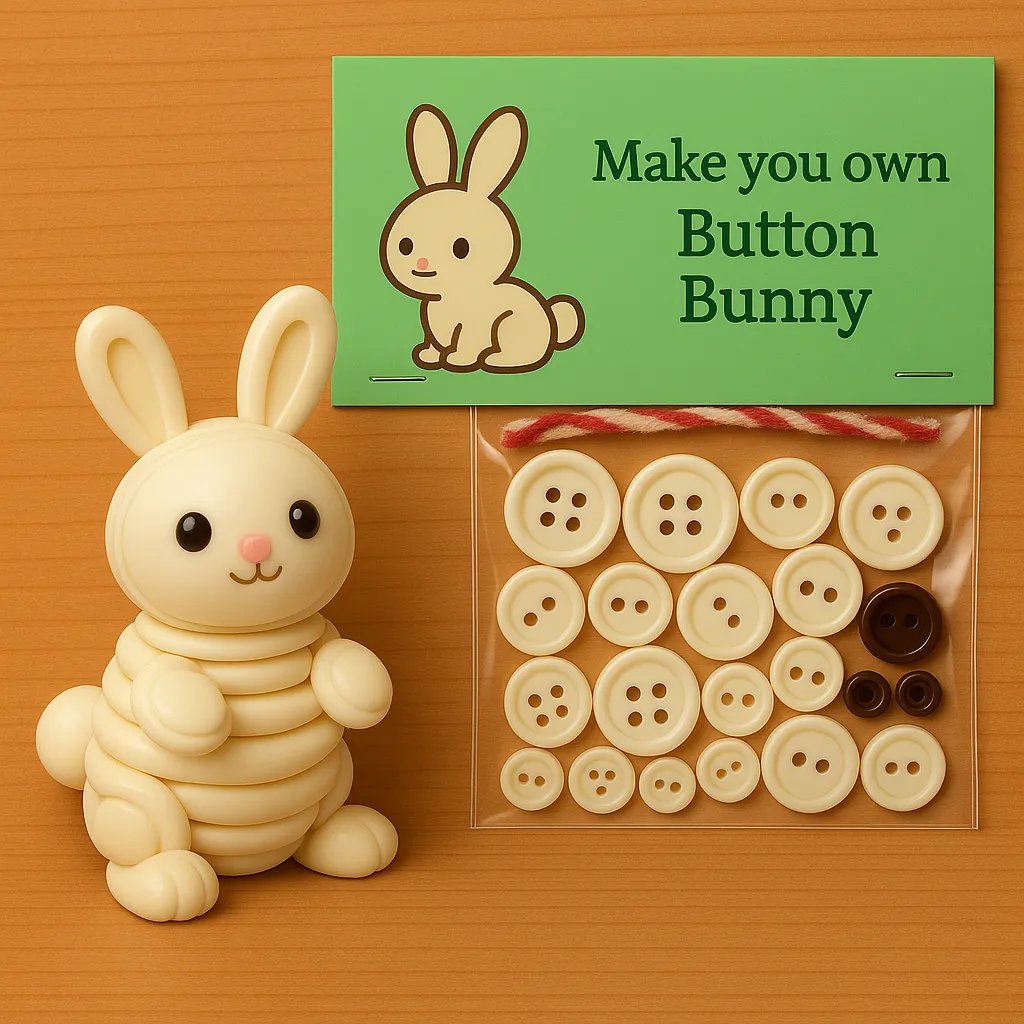 🐮🎨 Button Craft Highland Cow Kit