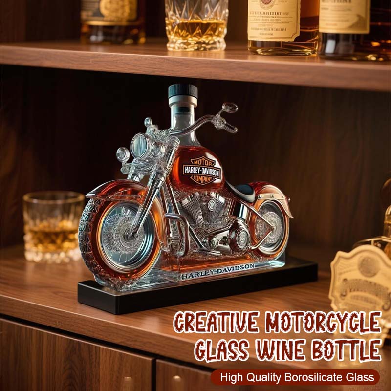 Innovative Motorcycle Glass Wine Bottle