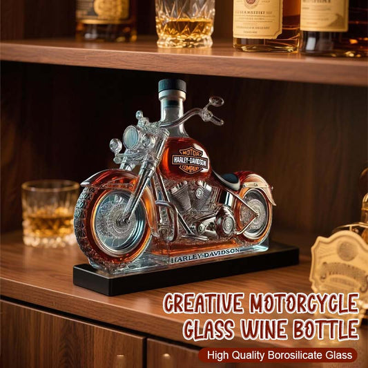 Innovative Motorcycle Glass Wine Bottle