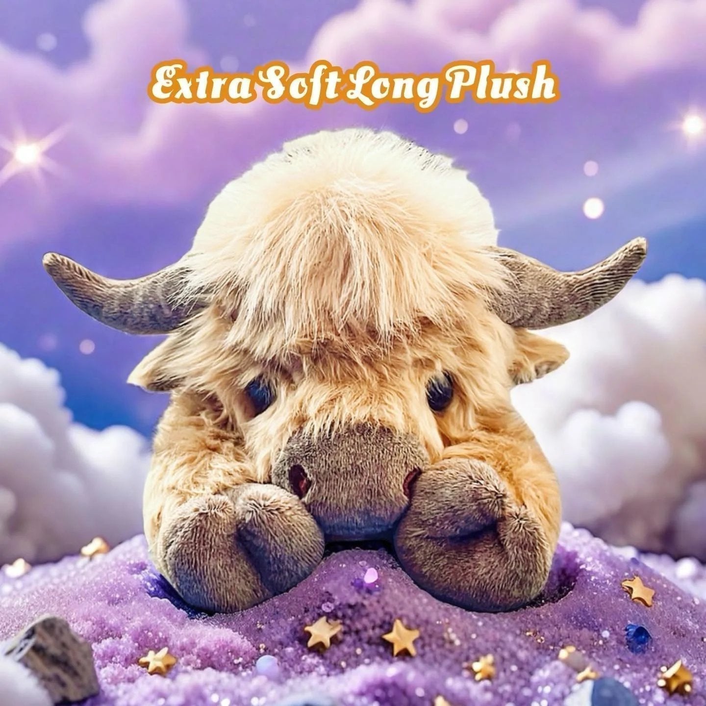 Soft Cartoon Highland Cow Cuddle Toy