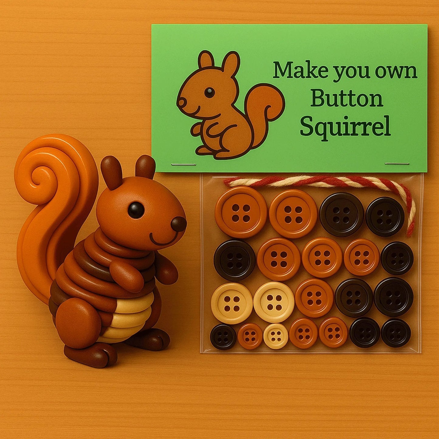 🐮🎨 Button Craft Highland Cow Kit