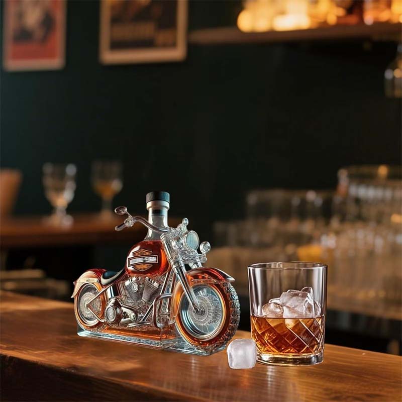 Innovative Motorcycle Glass Wine Bottle