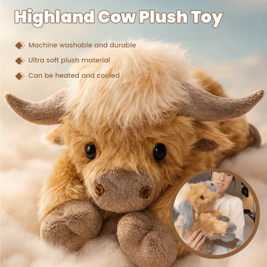 Soft Cartoon Highland Cow Cuddle Toy