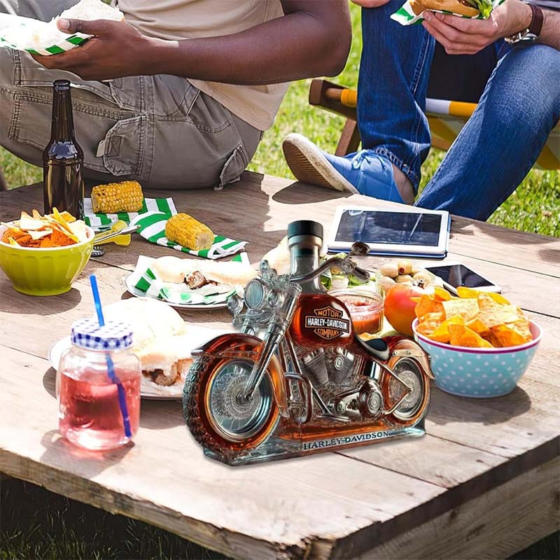 Innovative Motorcycle Glass Wine Bottle